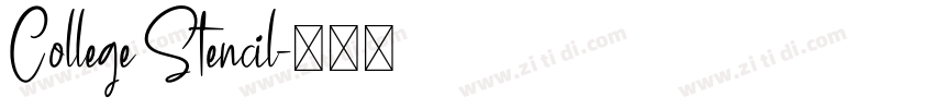 College Stencil字体转换